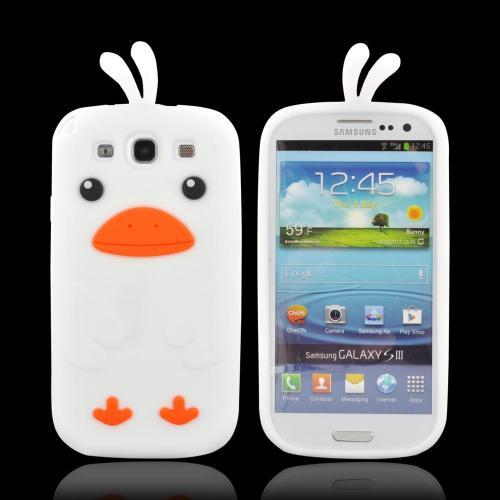 Samsung Galaxy S3 Silicone Case - White Duck