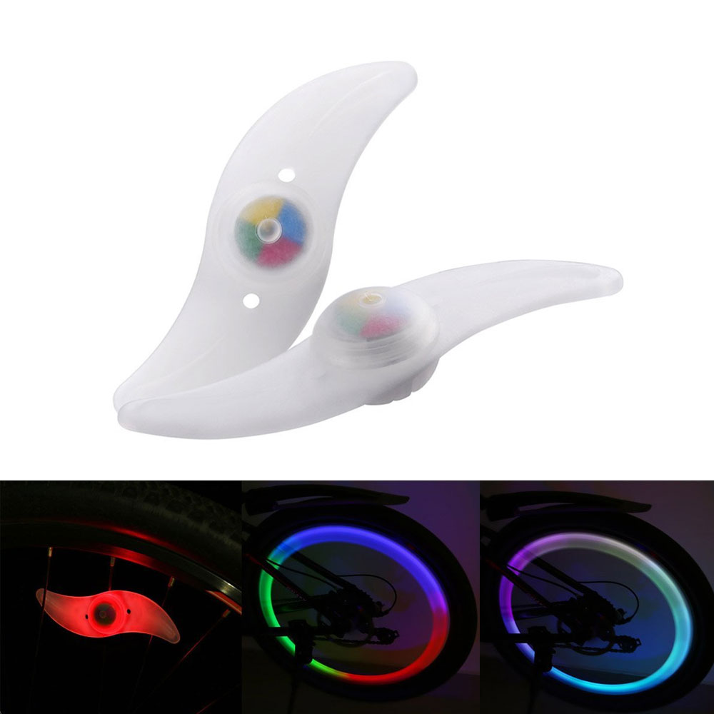 Waterproof LED Bicycle Wheel Light w/ 3 Light Modes, 7 Colors Strobe - Be Seen at Night!