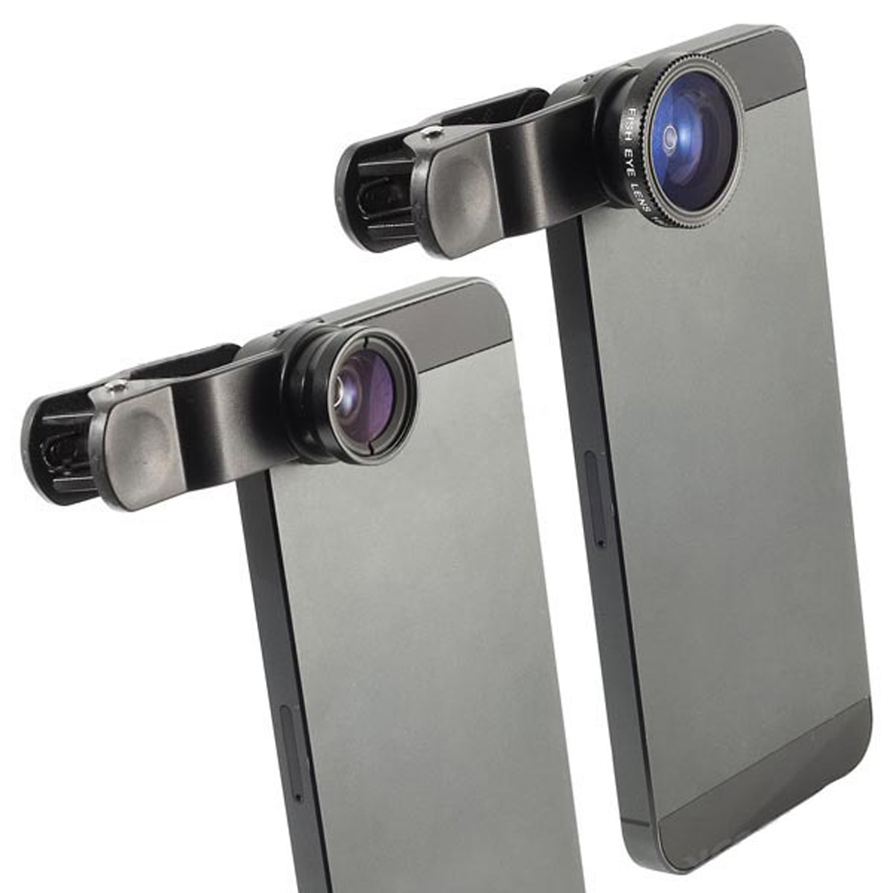 3-in-1 Camera Clip Lens Kit w/ Wide Angle Macro & Fisheye