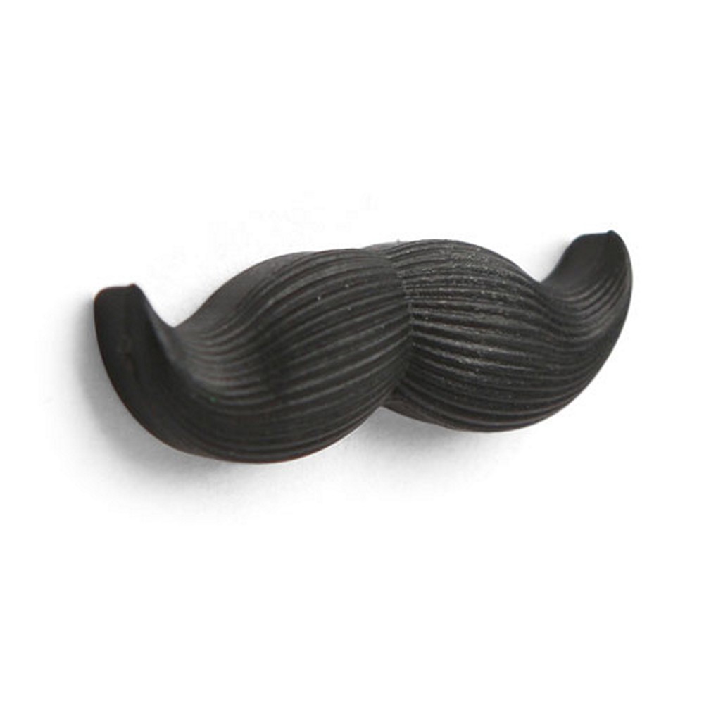 Black 3D Mustache Magnets - 8 Pack