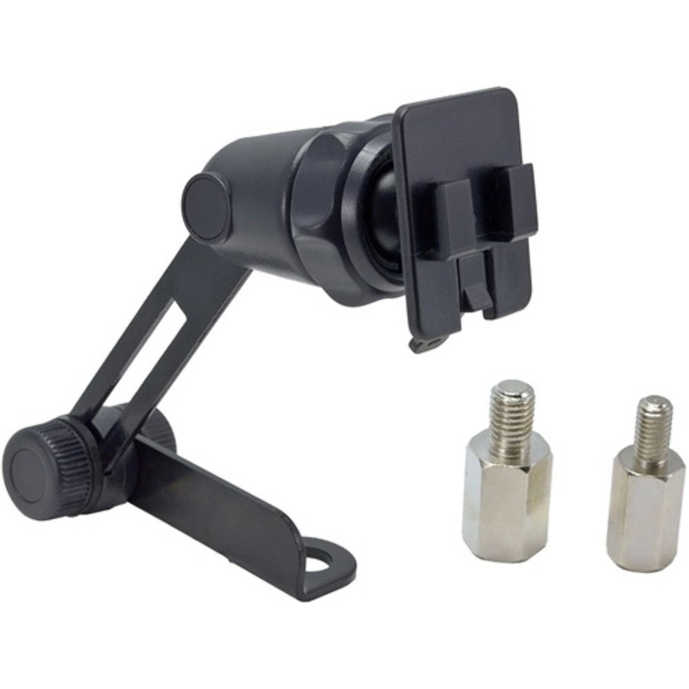 Arkon Black Motorcycle Mirror Mount with Adjustable Arm and Swivel Ball Joints Arkon Black Motorcycle Mirror Mount with Adjustable Arm and Swivel Ball Joints