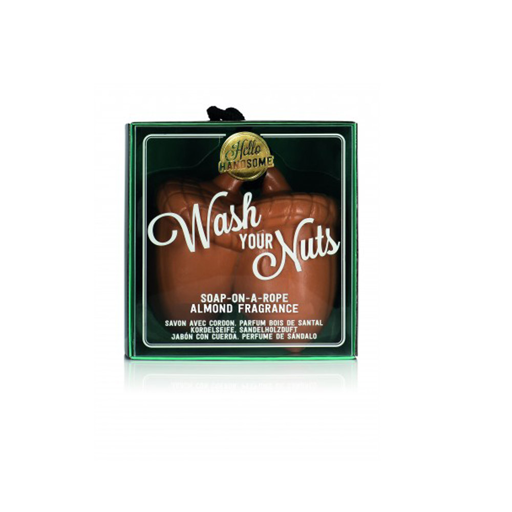Hello Handsome Wash Your Nuts Acorn Soap-on-a-Rope - Nutty Almond Fragrance