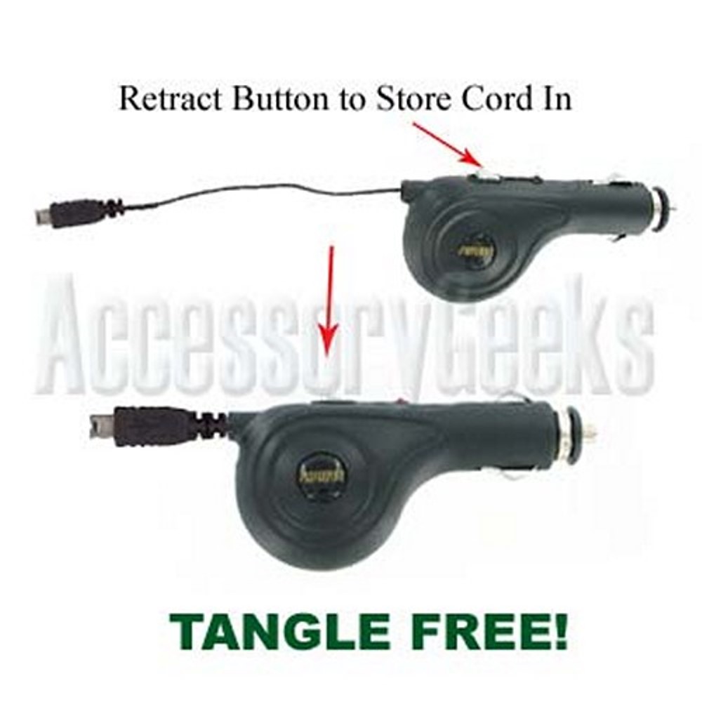 Retractable Car Charger (mini USB)