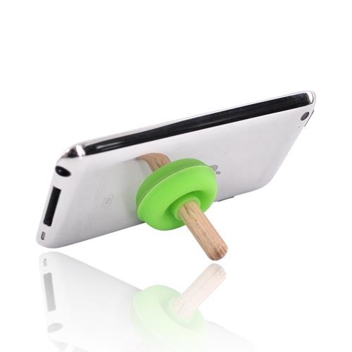 Portable Cell Phone Silicone Suction Plunger Stand Holder - Green