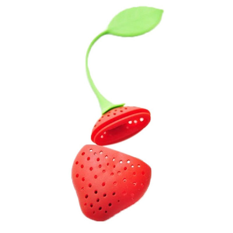 Red Strawberry Shape Tea Leaf Infuser