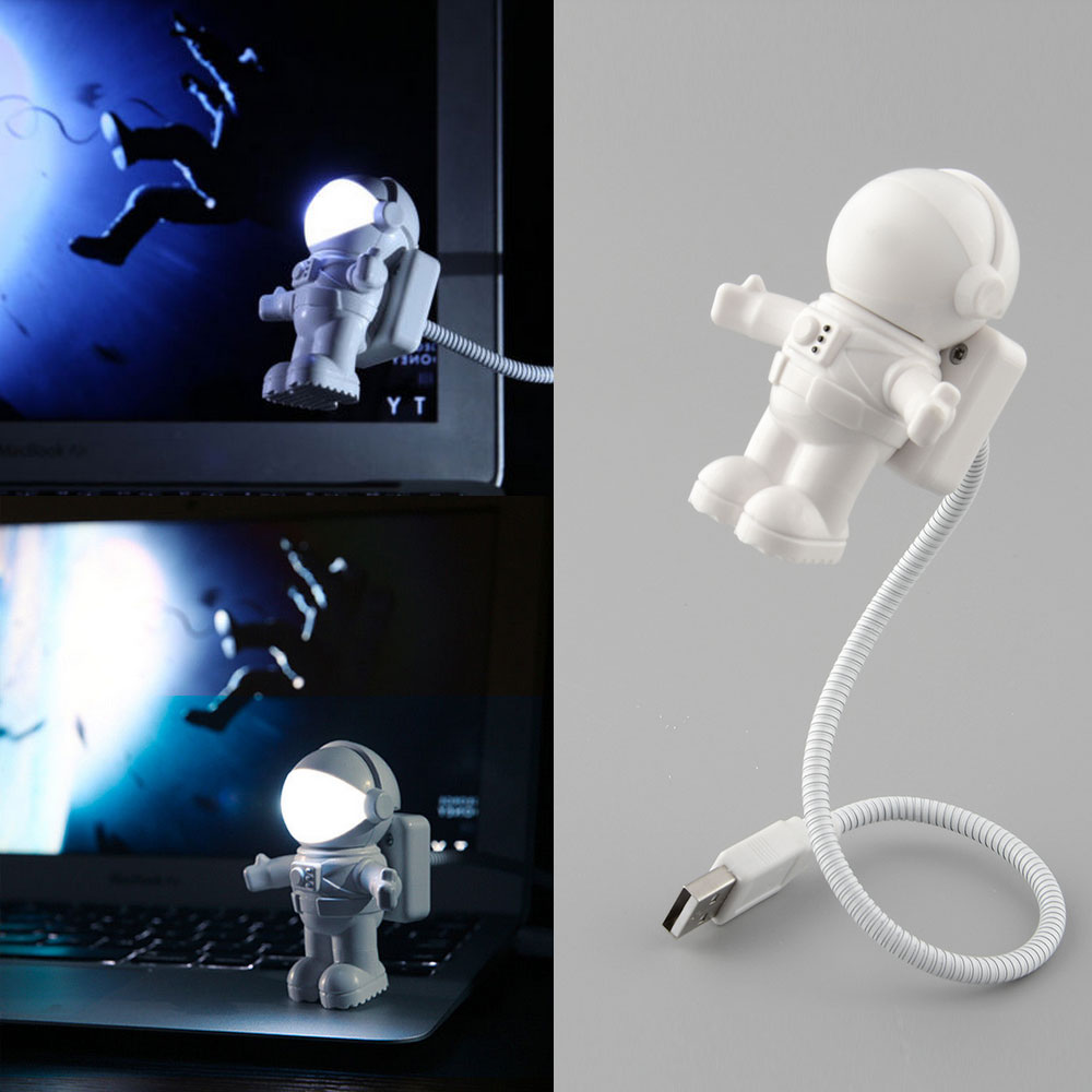 White Astronaut USB Mini LED Light Lamp